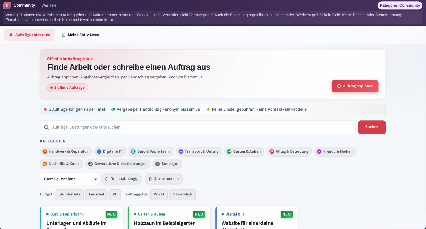 Werktafel: Entdecken. Hier beginnt die nächste Zusammenarbeit.