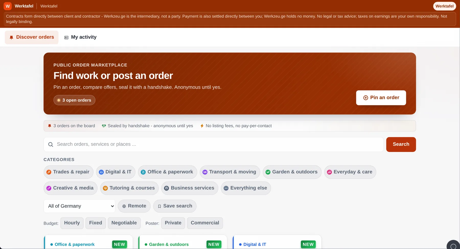 Werktafel: Discover. Your next collaboration starts here.