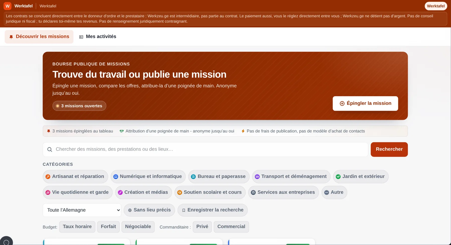 Werktafel: Découvrir. Ta prochaine collaboration commence ici.