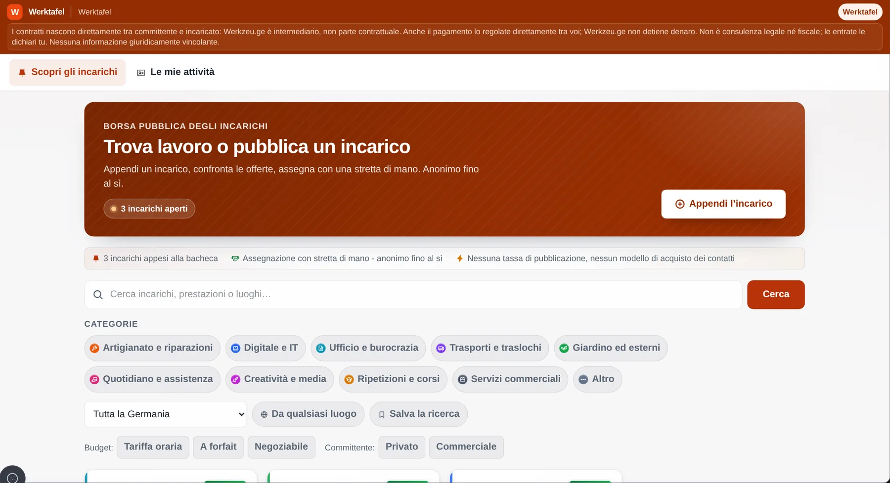 Werktafel: Scopri. Qui inizia la tua prossima collaborazione.